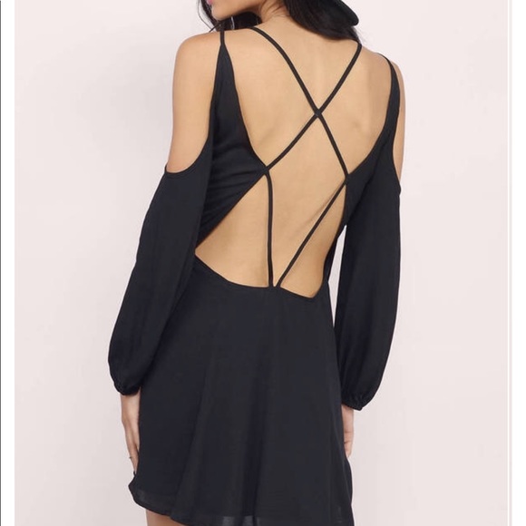 Tobi Backless Black Dress Size S - Picture 2 of 3